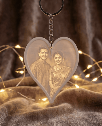 Custom Heart Lithophane Keychain – Personalized 3D Printed Photo Gift - AJ Studio