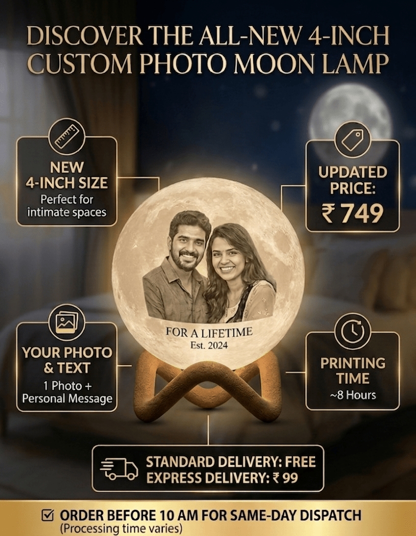 Custom Photo Moon Lamp – Turn Your Memories Into Light - AJ Studio
