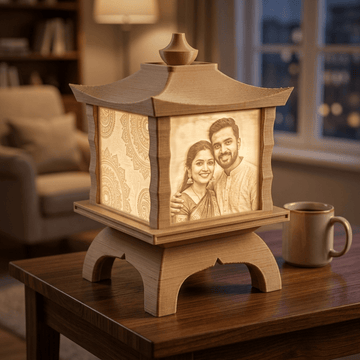 Personalised Photo Pagoda Lantern – Japanese Lithophane Lamp - AJ Studio