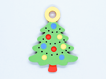 Pocket Christmas Keychain – 3D Printed Tree Charm, Set of 6 - AJ Studio