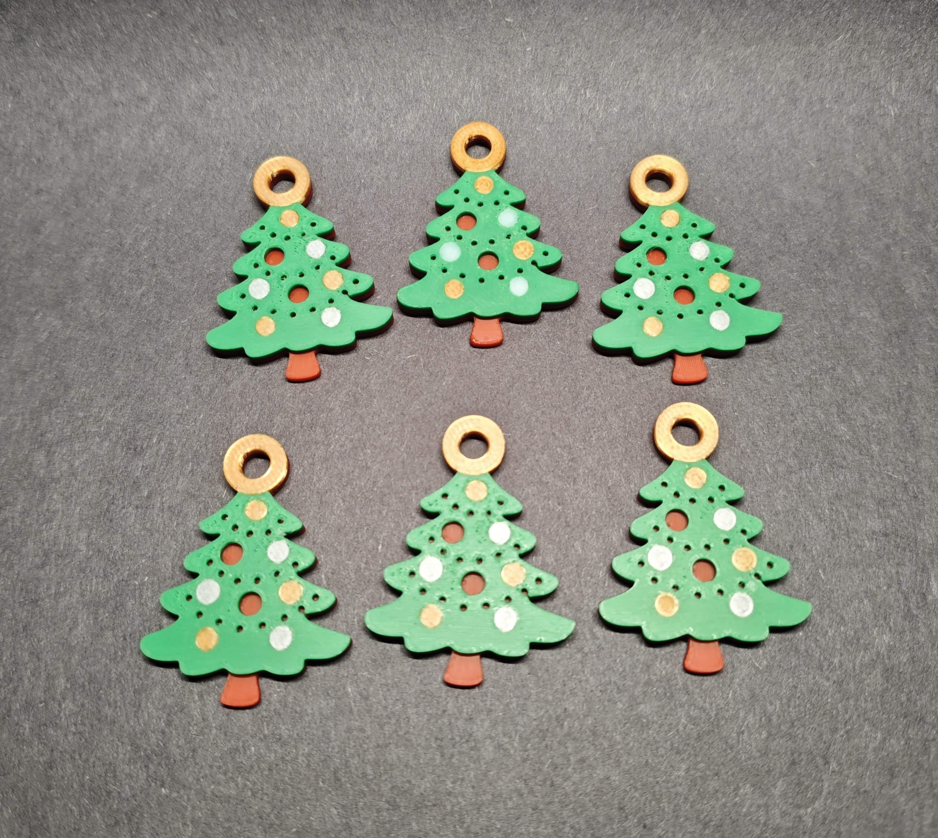 The "Pocket Christmas" Keychain – 3D Printed Tree Charm |6 Pack