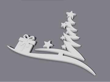Modern White Christmas Tree & Gift Stand