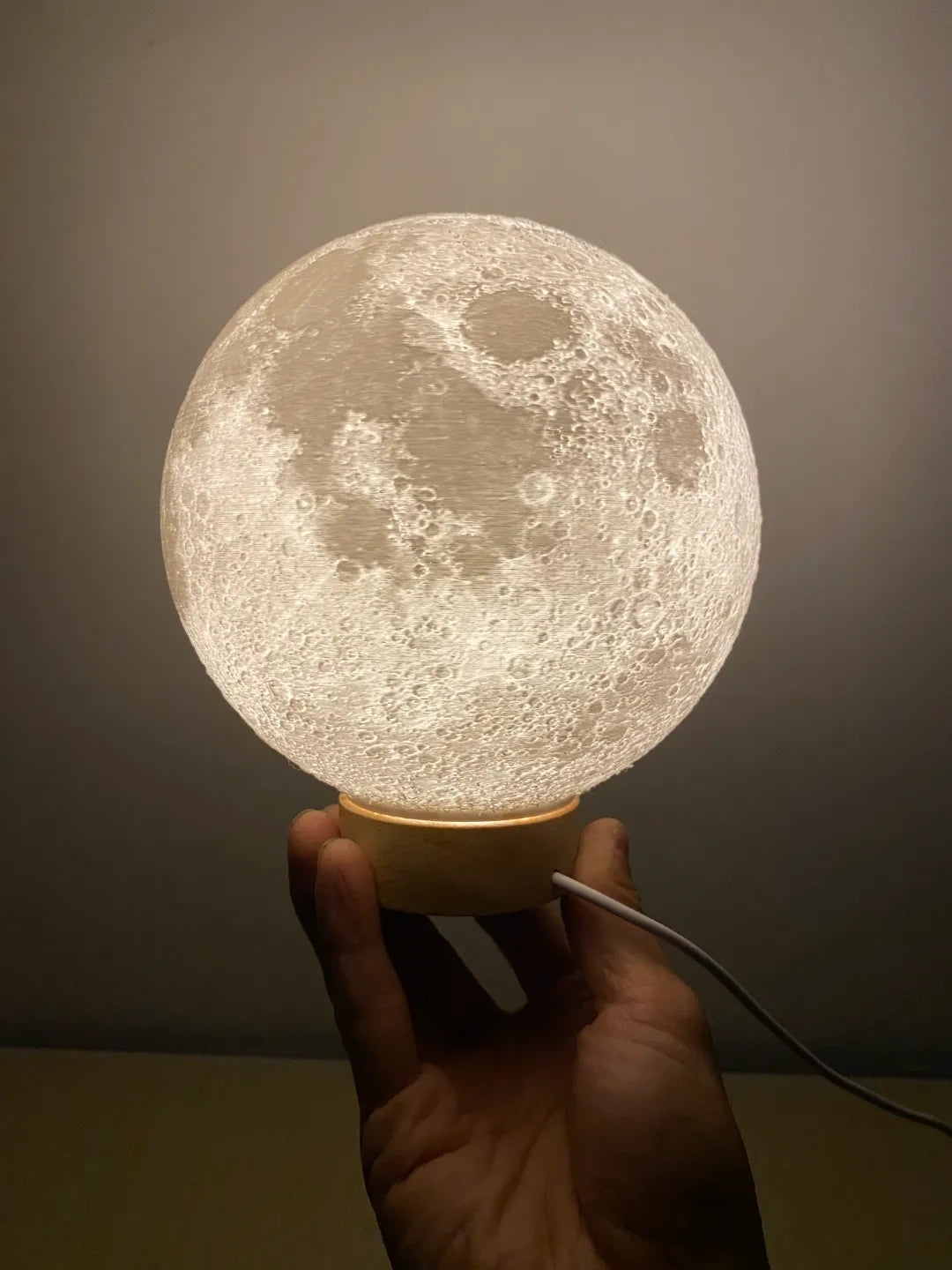 🌙 Custom Photo Moon Lamp | Personalized 3D Printed Lithophane Night Light (6 CM)